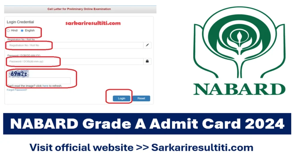 nabard grade a admit card