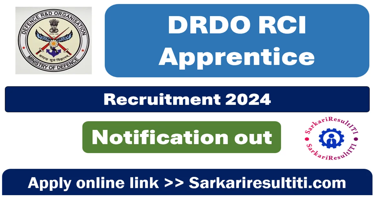 drdo rci apprentice recruitment