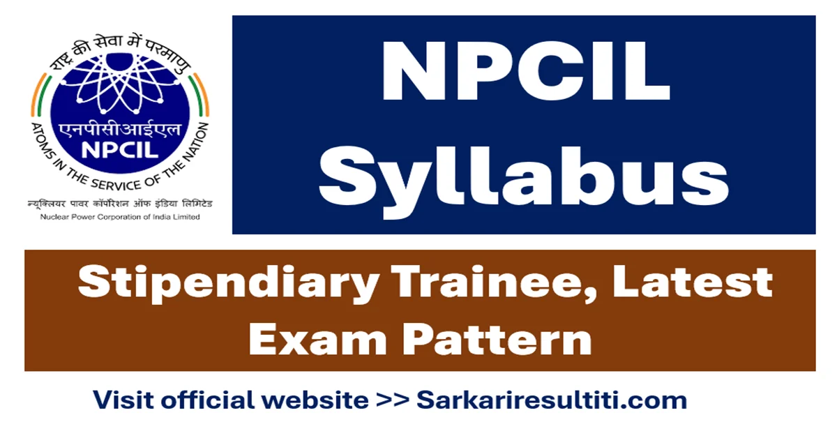 npcil syllabus