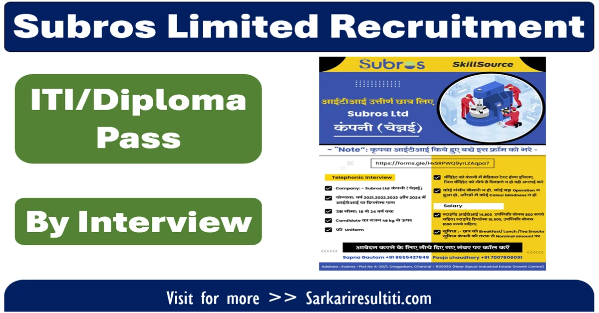 subros limited recruitment