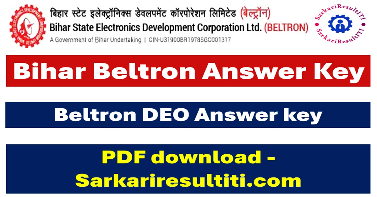 bihar beltron answer key