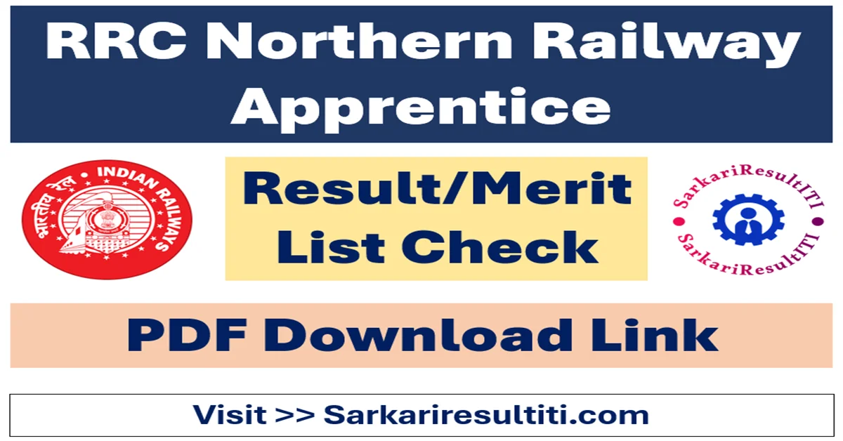 RRC Northern Railway Apprentice Result