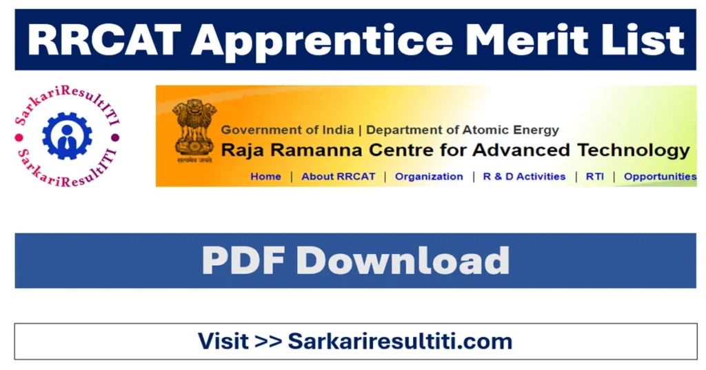 rrcat apprentice merit list