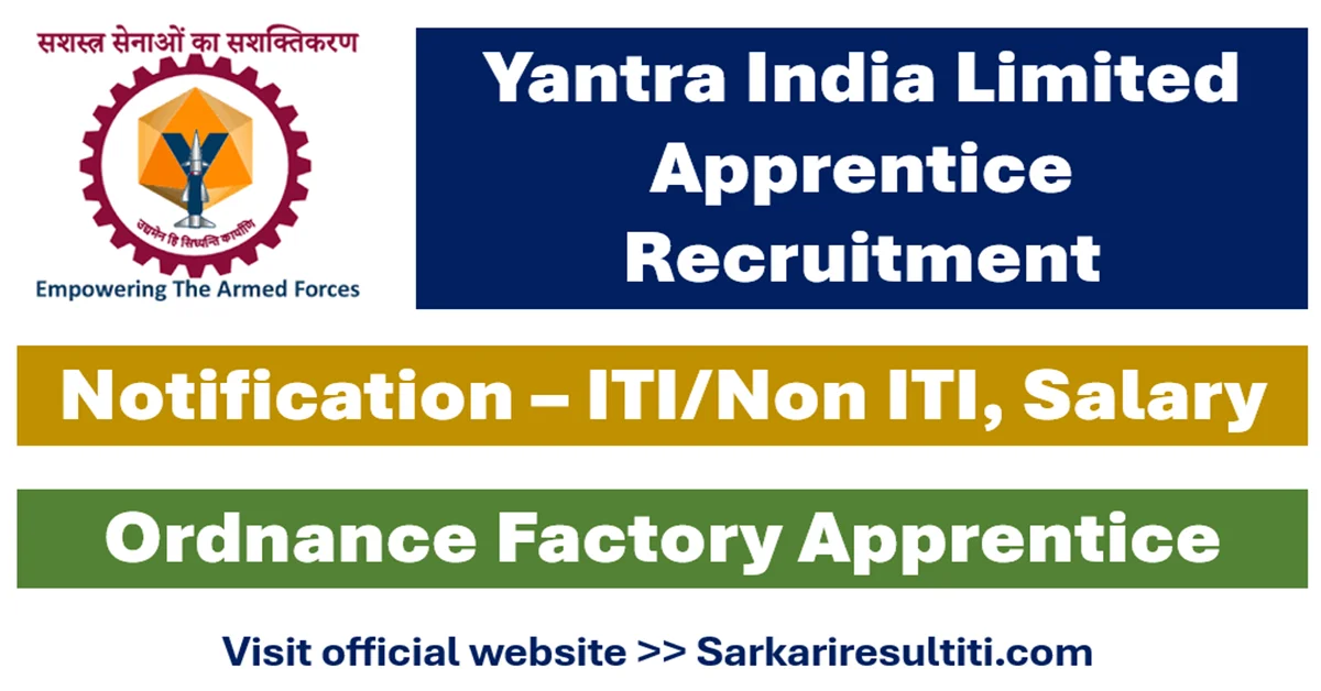 yantra india limited apprentice