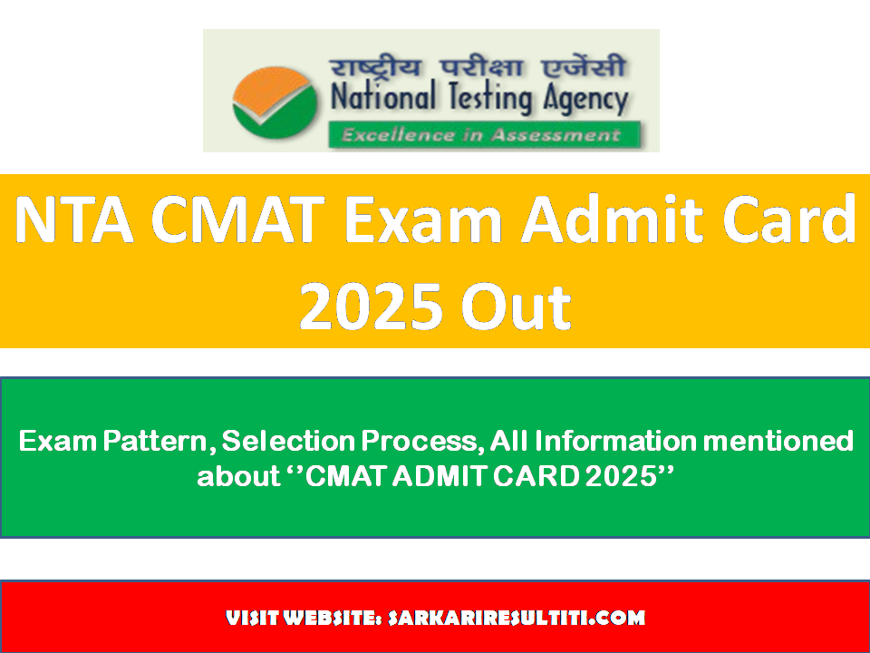 CMAT Exam Admit Card 2025