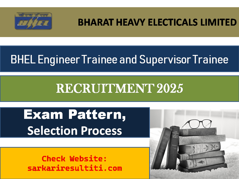 BHEL Engineer Trainee and Supervisor Trainee Recruitment 2025