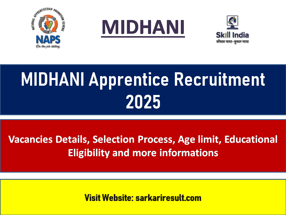 MIDHANI Apprentice Recruitment 2025