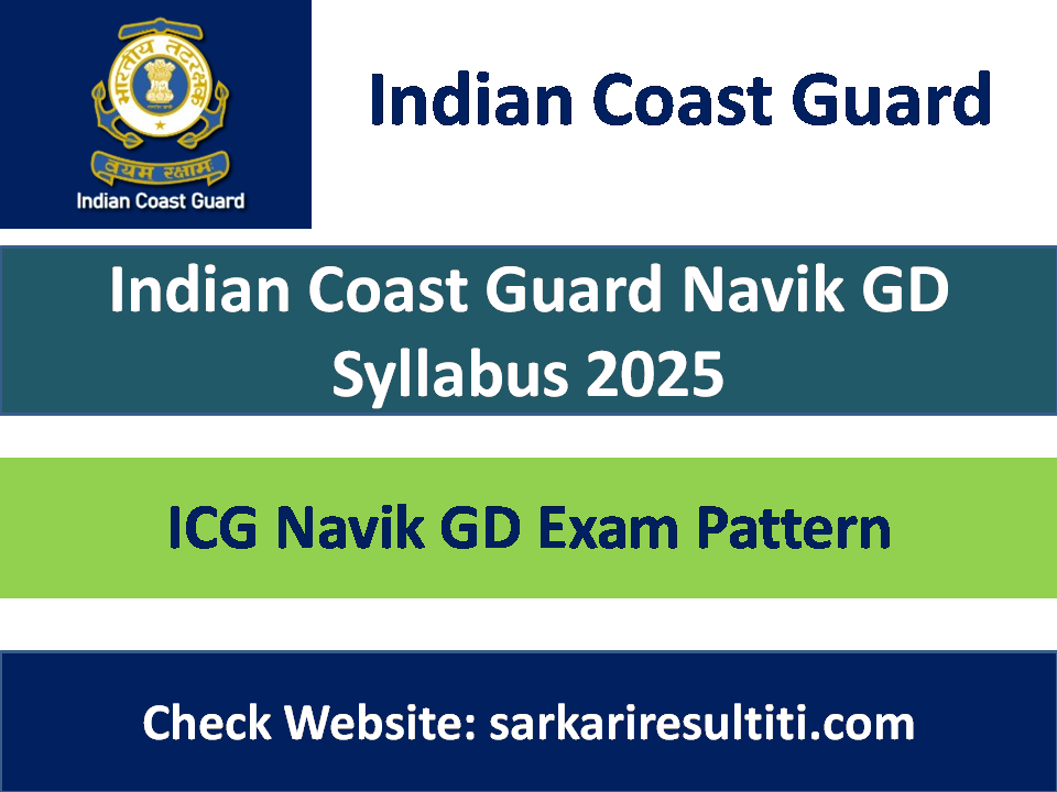 Indian Coast Guard Navik GD Syllabus 2025