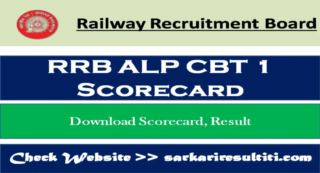 RRB ALP CBT 1 Scorecard