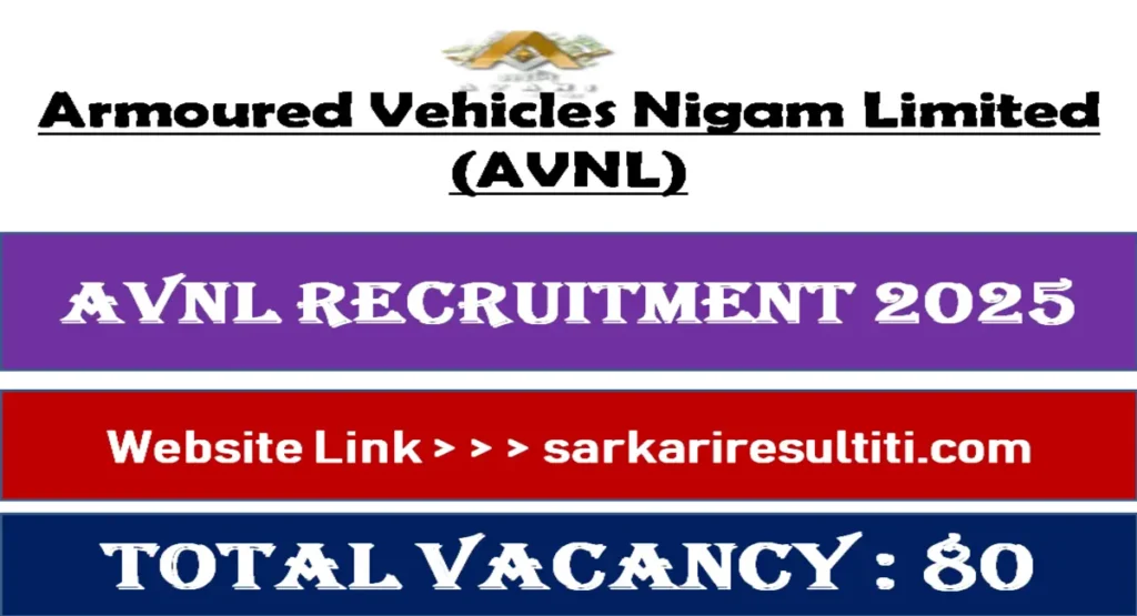 AVNL Recruitment 2025
