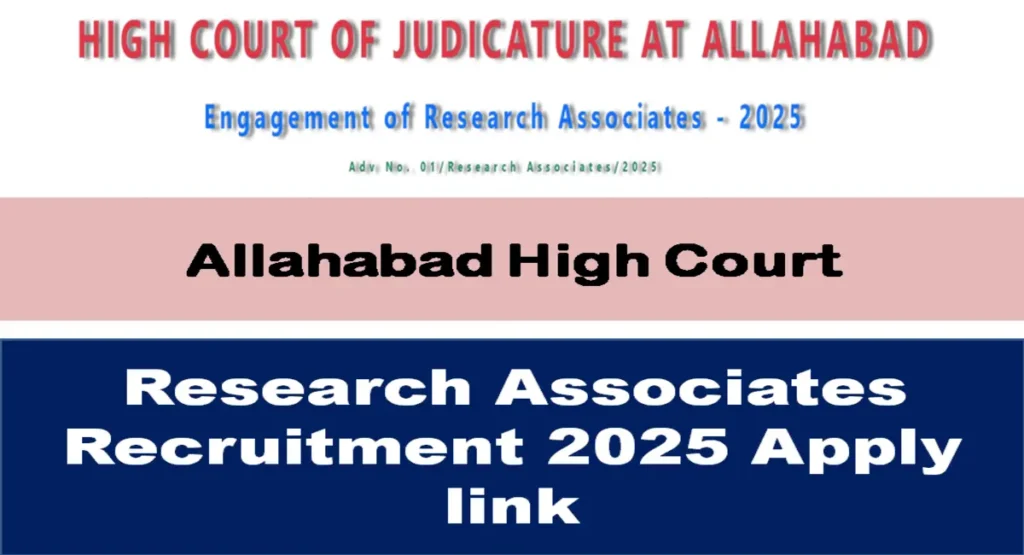 Allahabad High Court Research Associates Recruitment 2025