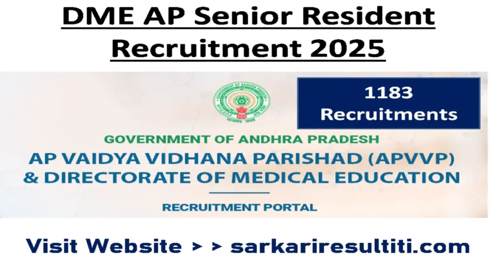 DME AP Senior Resident Recruitment