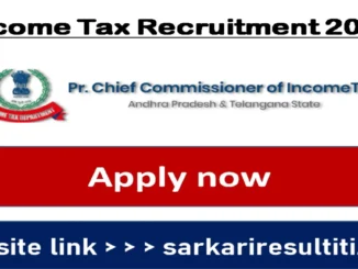 Income Tax Recruitment 2025