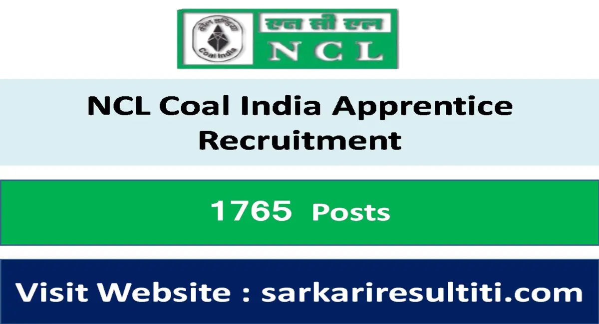 NCL Coal India Apprentice Recruitment