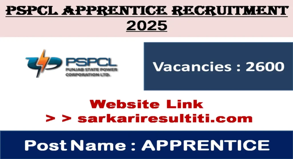 PSPCL Apprentice Recruitment 2025