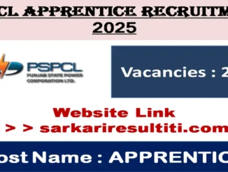 PSPCL Apprentice Recruitment 2025