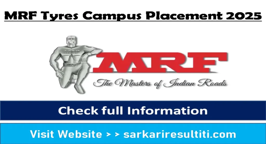 MRF Tyres Campus Placement 2025