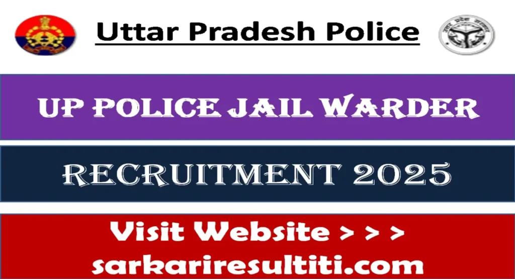 UP Police Jail Warder Recruitment 2025
