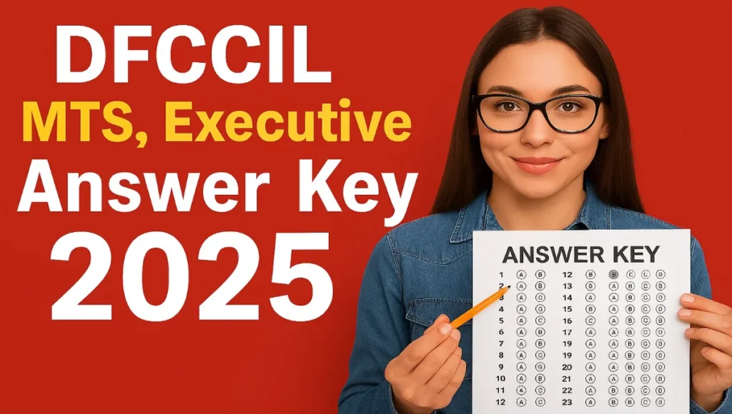 DFCCIL MTS, Executive Answer key